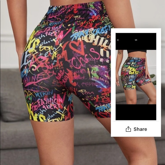 ๐๐ colorful graffiti baker shorts๐๐ - Picture 3 of 5